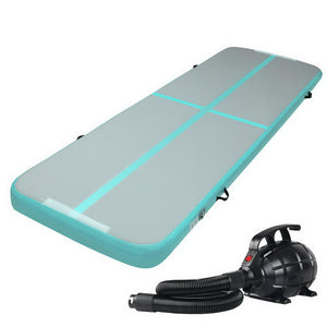 Everfit GoFun 3X1M Inflatable Air Track Mat | with Pump | Tumbling Gymnastics | Green