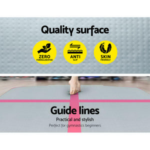 Everfit GoFun 3X1M Inflatable Air Track Mat | with Pump | Tumbling Gymnastics | Pink