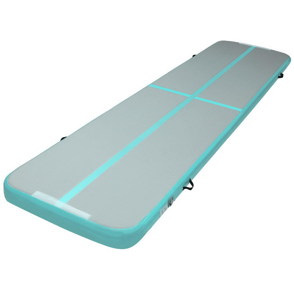 Everfit GoFun 4X1M Inflatable Air Track Mat | Tumbling Floor | Home Gymnastics | Green