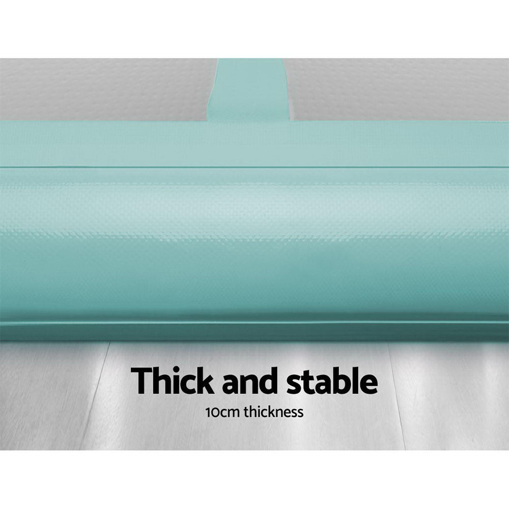 Everfit GoFun 4X1M Inflatable Air Track Mat | Tumbling Floor | Home Gymnastics | Green