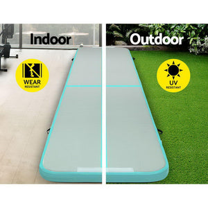 Everfit GoFun 5X1M Inflatable Air Track Mat | Tumbling Floor | Home Gymnastics | Green