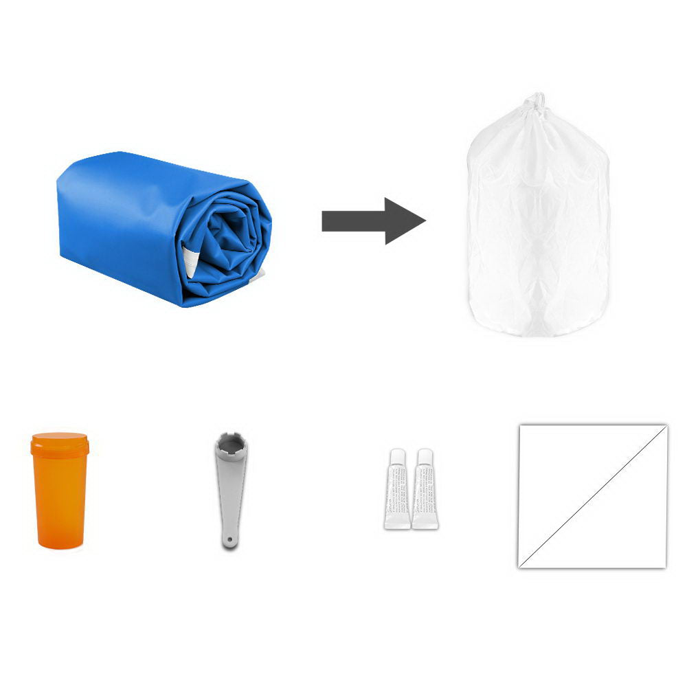 Everfit 5X1M Inflatable Air Track Mat | 20CM Thick | with Pump | Tumbling Gymnastics | Blue