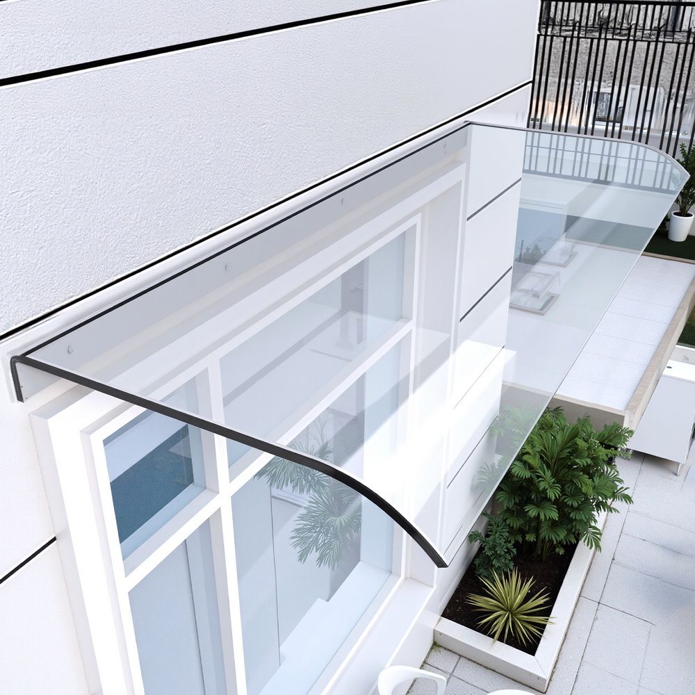 Instahut Window Door Awning 0.4mx1m Transparent