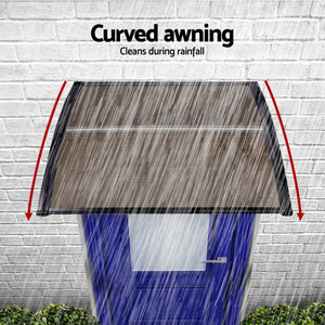 Door Awning | 0.8 x 1.0m | Window Canopy | Brown