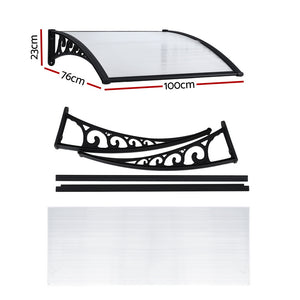 Window Door Awning | 0.8 x 1.0m | Transparent Canopy