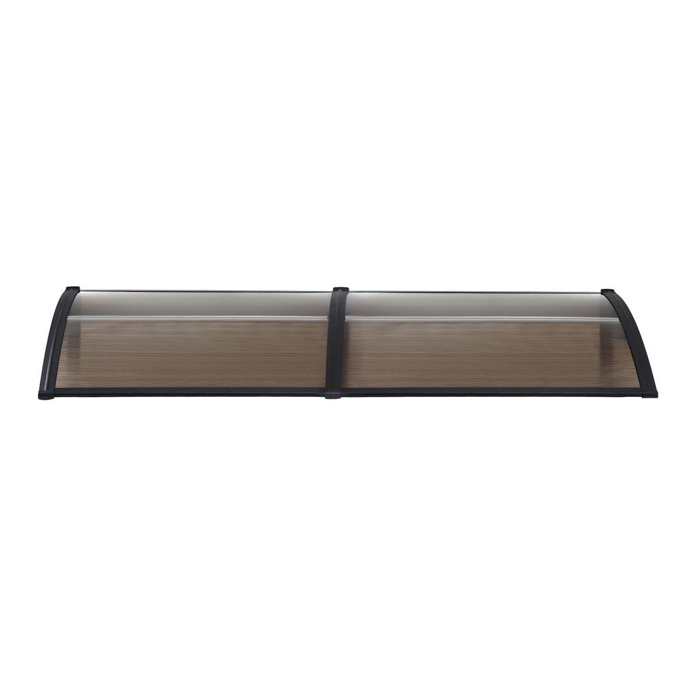 Door Canopy | 0.8 x 2.0m | Window Awning | Brown