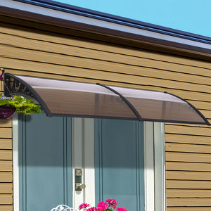 Door Canopy | 0.8 x 2.0m | Window Awning | Brown