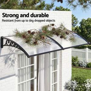 Instahut Window Door Awning 0.8mx2m Transparent