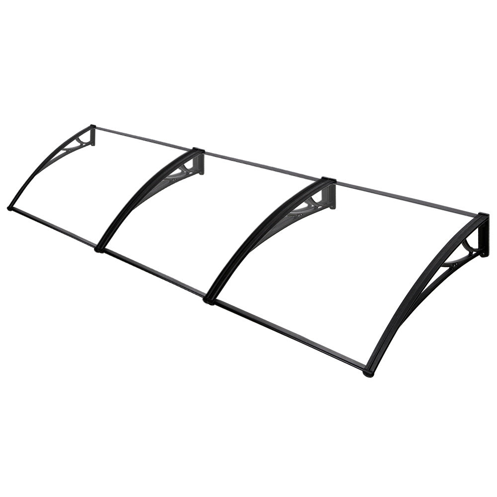 Window Door Awning | Canopy | 1mx3m | Transparent Solid Sheet | Plastic Frame
