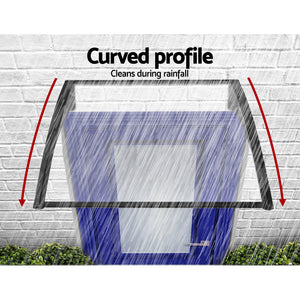 Window Door Awning | Canopy | 1mx3m | Transparent Solid Sheet | Plastic Frame