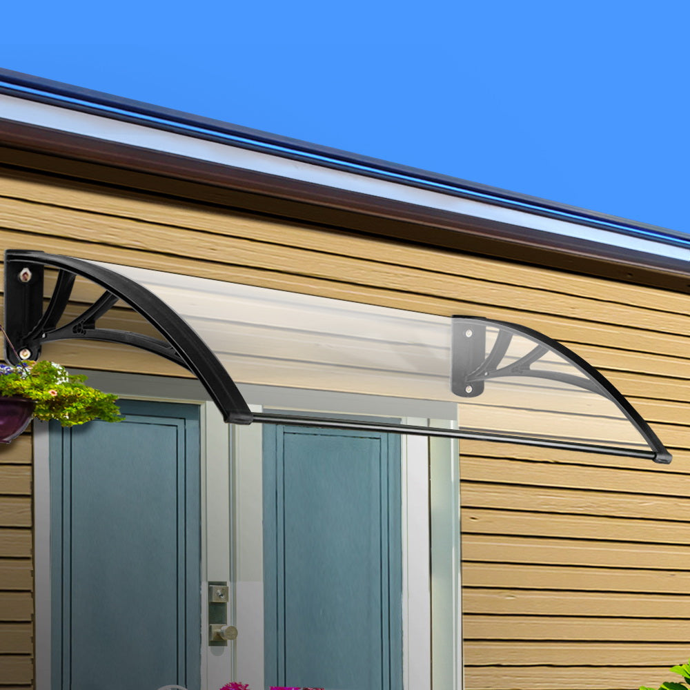 Window Door Awning | Canopy | 1mx3m | Transparent Solid Sheet | Plastic Frame