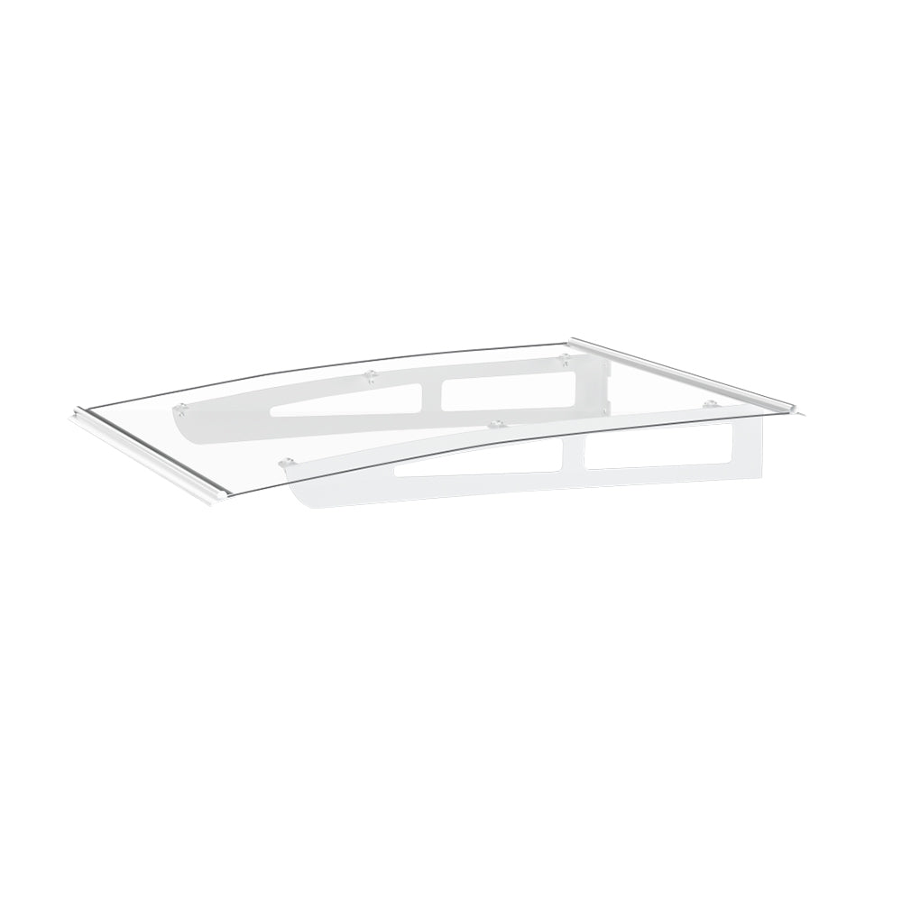 Instahut | Window Door Awning Canopy | 1mx1m | Transparent Solid Sheet | Aluminum Frame