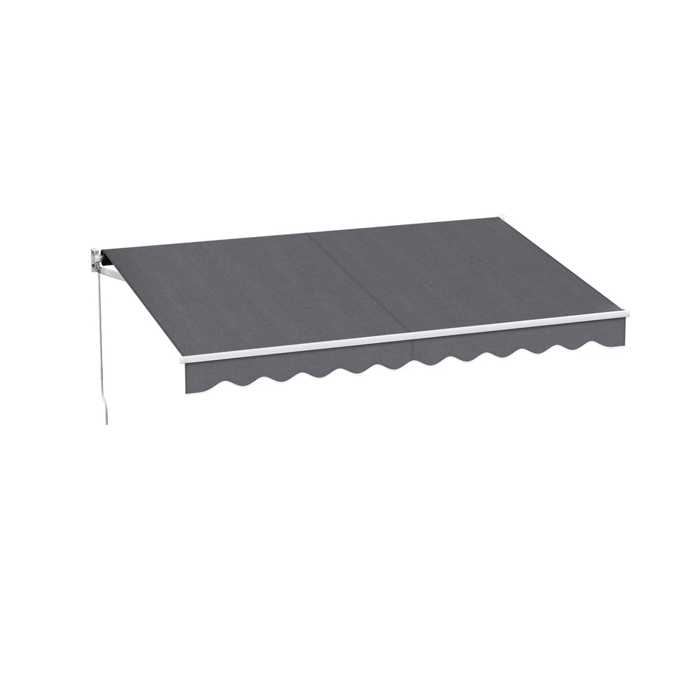 Manual Retractable Awning | 3.0m x 2.0m | Folding Arm Sunshade | Grey