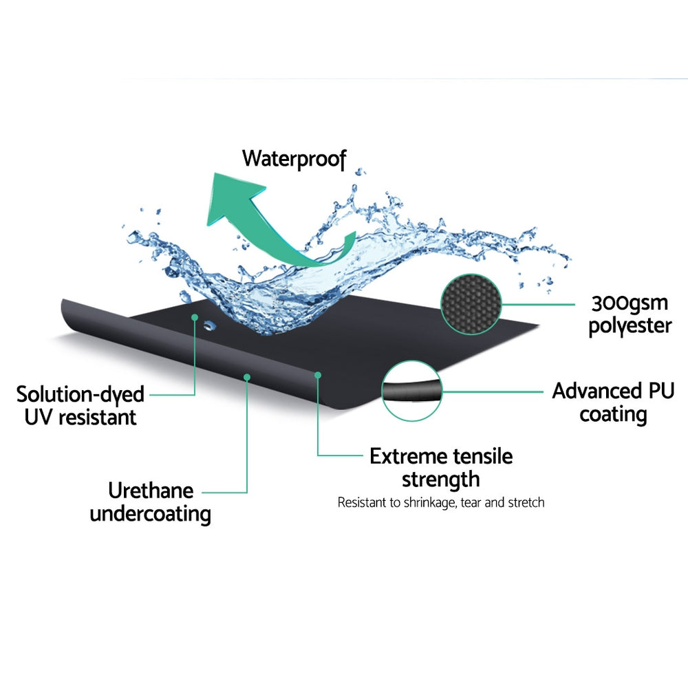 Retractable Folding Arm Awning | Manual Sunshade | 3Mx2.5M | Grey