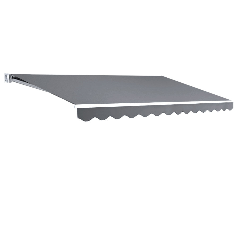 Retractable Folding Arm Awning | Manual Sunshade | 3Mx2.5M | Pearl Grey