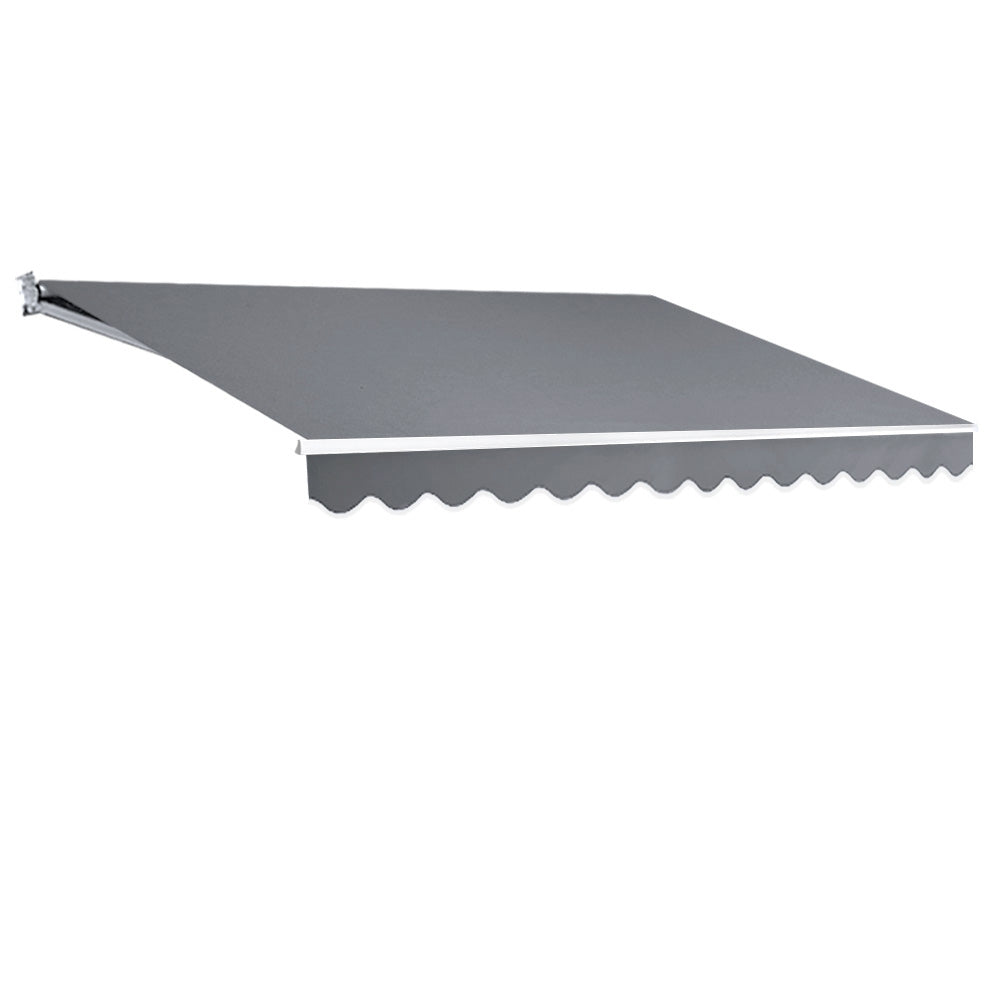Retractable Folding Arm Awning | Manual Sunshade | 4Mx3M | Pearl Grey