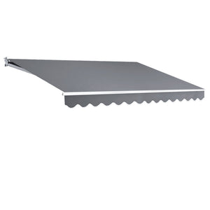 Retractable Folding Arm Awning | Manual Sunshade | 4Mx3M | Pearl Grey