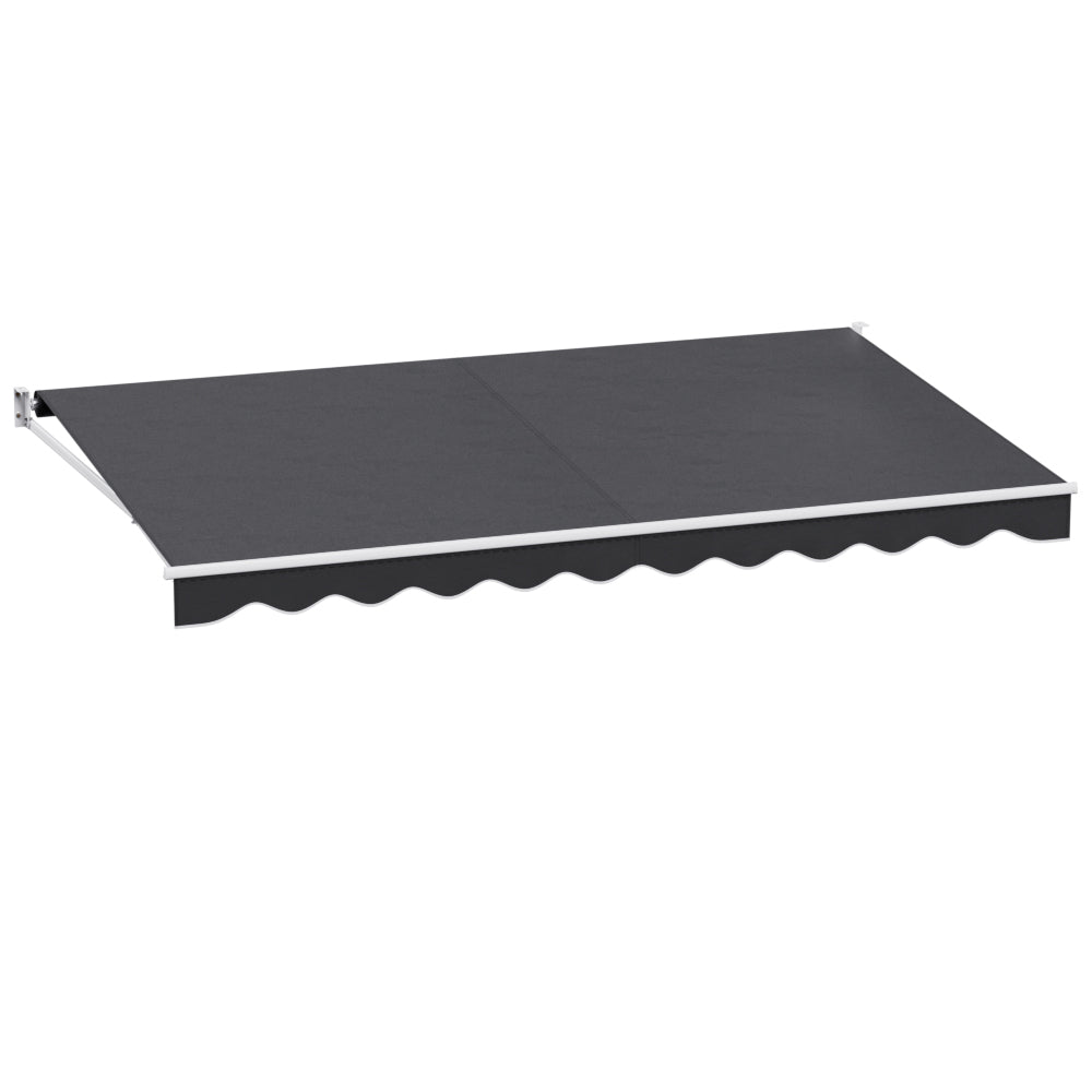 Retractable Folding Arm Awning | Manual Sunshade | 4.5Mx2.5M | Grey