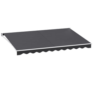 Retractable Folding Arm Awning | Manual Sunshade | 4.5Mx3M | Grey
