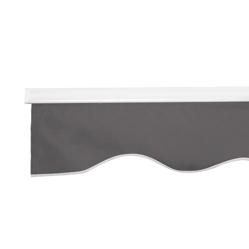 Retractable Folding Arm Awning | Manual Sunshade | 4.5Mx3M | Grey