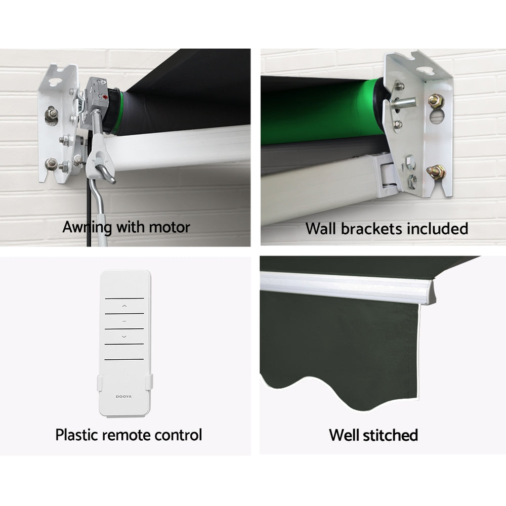 Retractable Folding Arm Awning | Motorised Sunshade | 2.5Mx2M | Grey