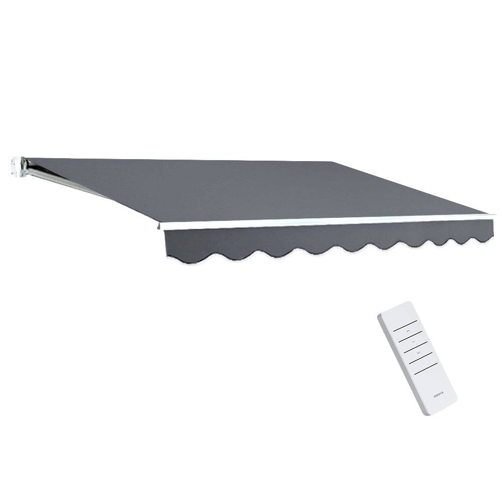 Retractable Folding Arm Awning | Motorised Sunshade | 3Mx2.5M | Grey