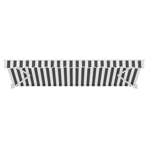Motorised Retractable Awning | 5.0m x 3.0m | Folding Arm Sunshade | Grey/White