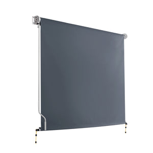 Outdoor Blinds | Blackout Roll Down Awning | Window Shade | 1.5x2.5M | Grey
