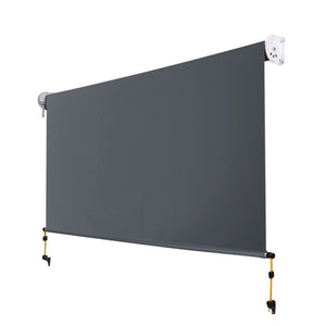 Outdoor Blinds | Blackout Roll Down Awning | Window Shade | 2.4x2.5M | Grey