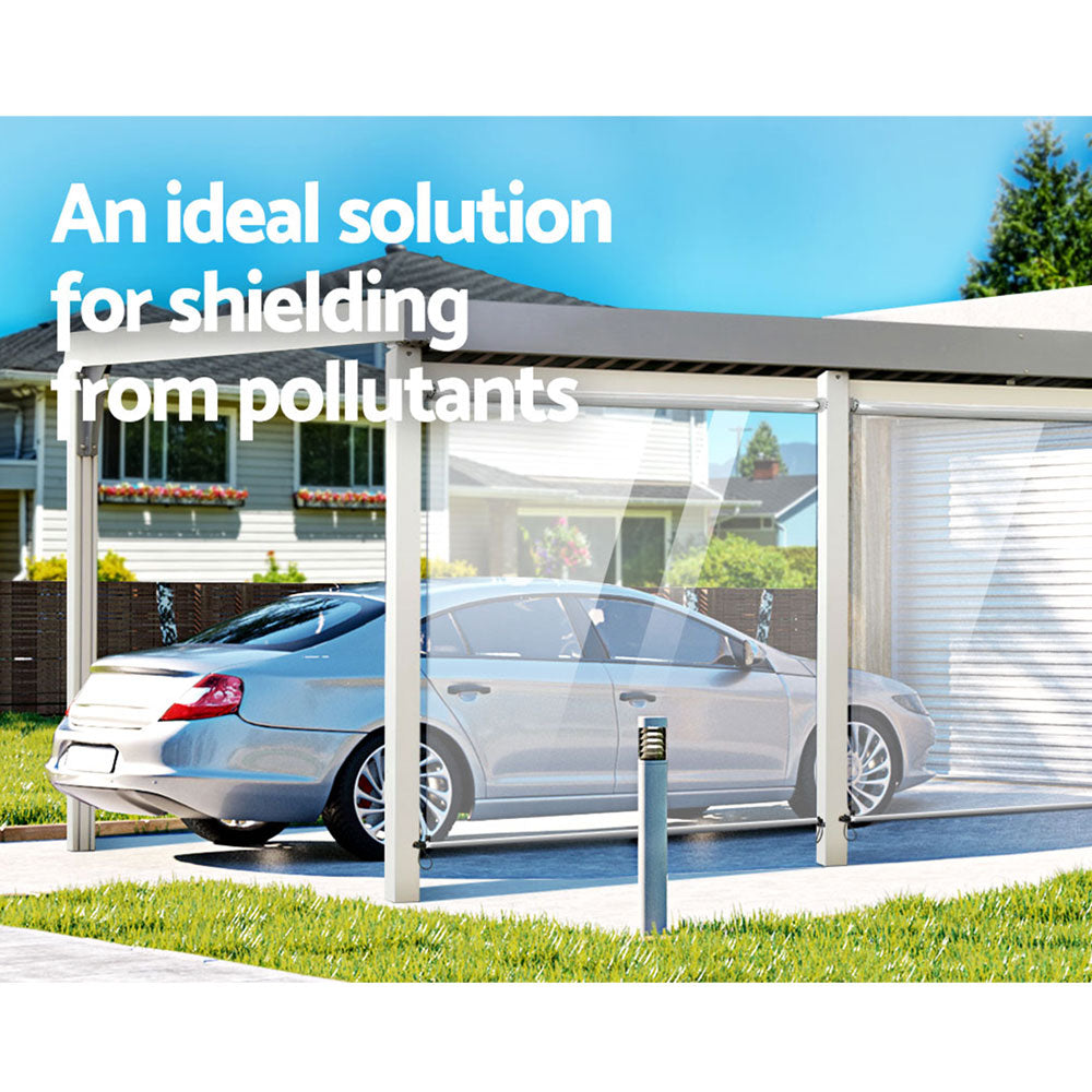 Outdoor Blinds | Transparent Roll Down Awning | Window Shade | 1.2x2.4m