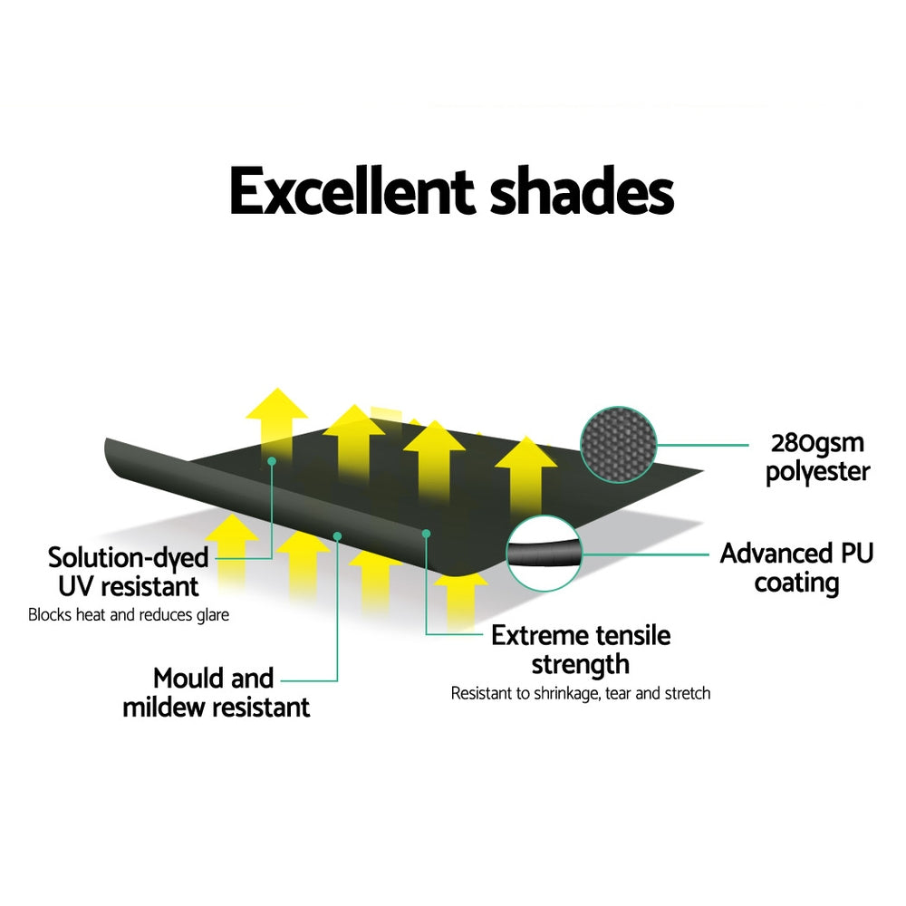 Window Fixed Pivot Arm Awning | Outdoor Blinds | Retractable Canopy | 1.5x2.1M
