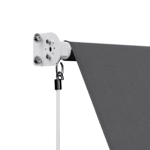 Retractable Fixed Pivot Arm Window Awning | Outdoor Blinds | 2.1x2.1M | Grey