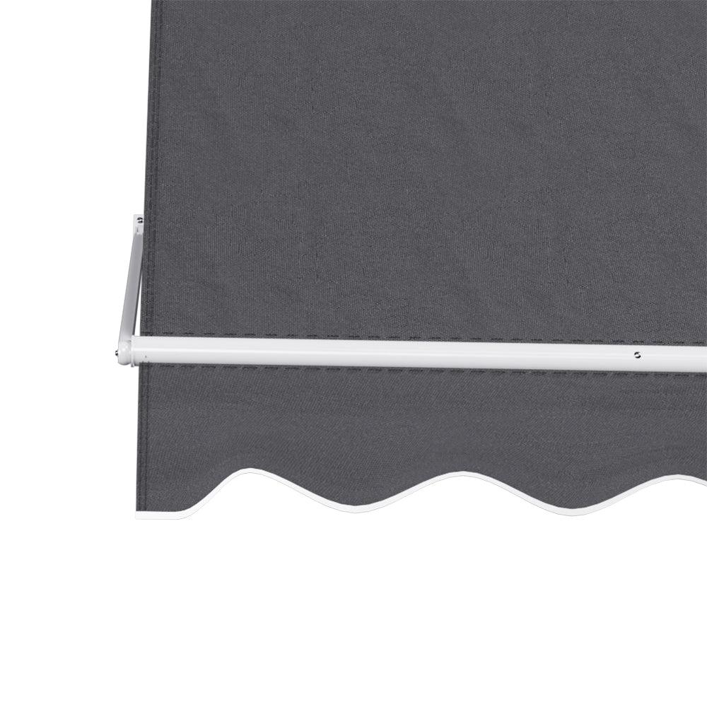 Retractable Fixed Pivot Arm Window Awning | Outdoor Blinds | 2.1x2.1M | Grey