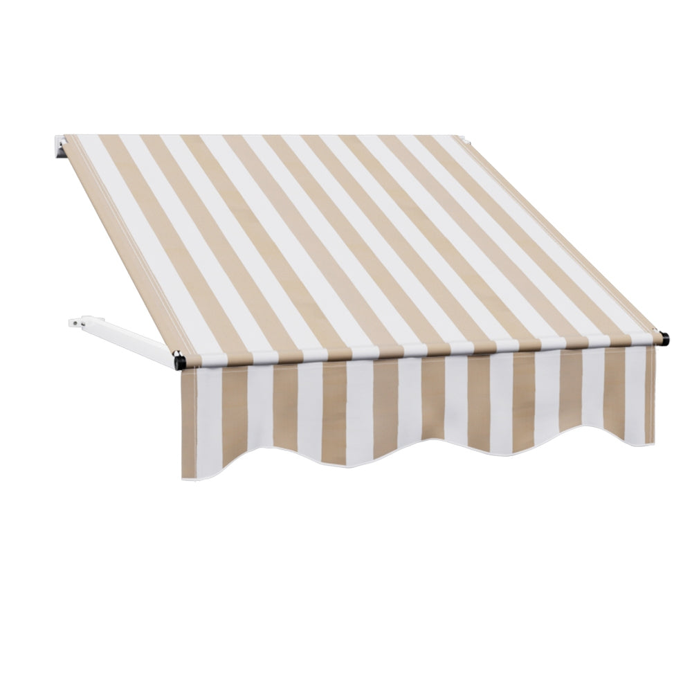 Instahut | Window Door Awning | 1mx1m | Beige White | Polyester Fabric | Aluminum Frame