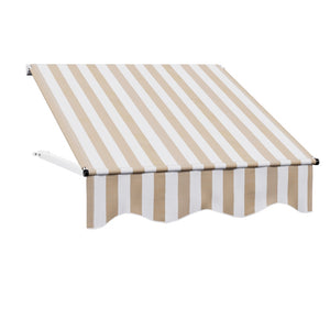 Instahut | Window Door Awning | 1mx1m | Beige White | Polyester Fabric | Aluminum Frame