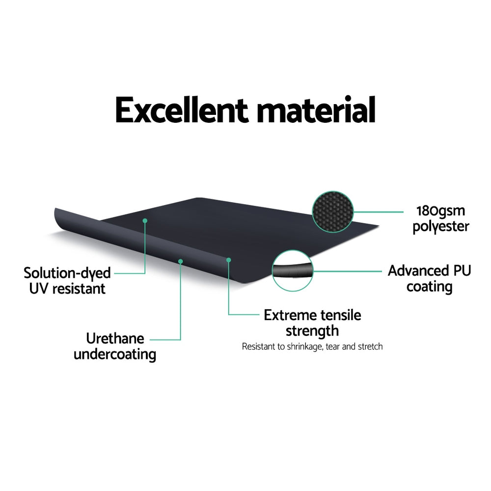 Side Awning | Outdoor Blinds | Sun Shade | Retractable Screen | 2x6M | BK