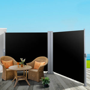 Side Awning | Outdoor Blinds | Sun Shade | Retractable Screen | 2x6M | BK