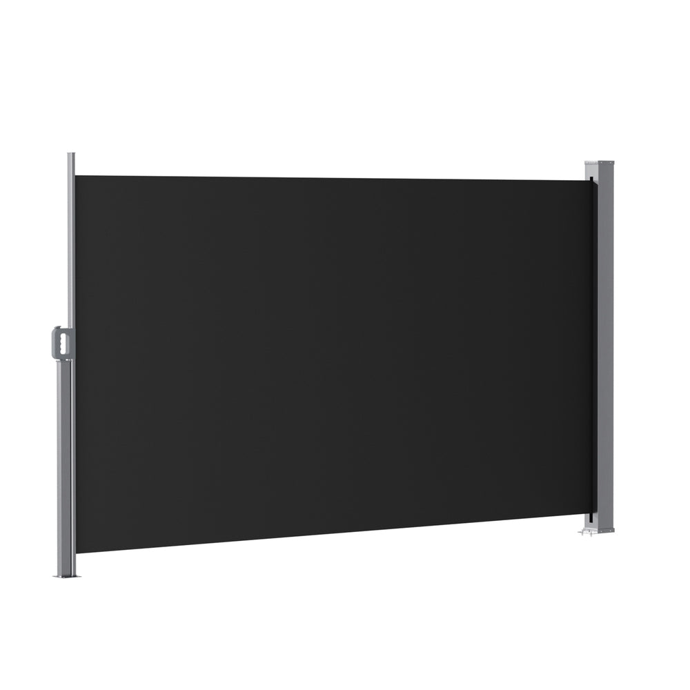 Retractable Side Awning | 1.8 x 3.0m | Outdoor Privacy Screen | Black