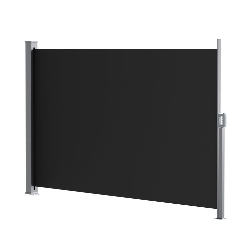 Retractable Side Awning | 1.8 x 3.0m | Outdoor Privacy Screen | Black