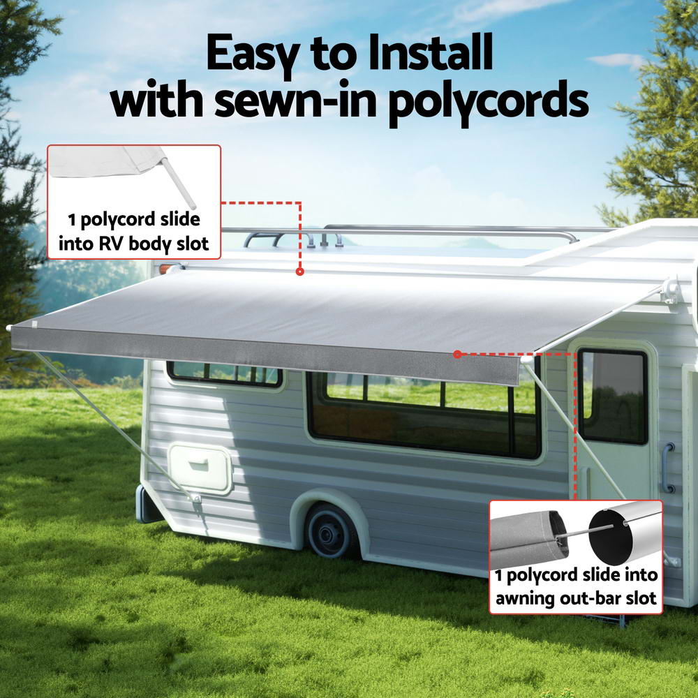 16ft Caravan Awning | RV Replacement Fabric | 4.58M x 2.42M