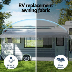 17ft Caravan Awning | RV Replacement Fabric | 4.93M x 2.42M