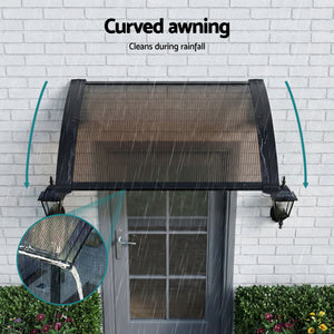 Window Awning | 0.6 x 0.6m | Drainage Canopy | Brown