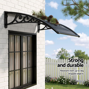 Window Awning Canopy | 0.6 x 0.6m | Drainage Cover | Grey