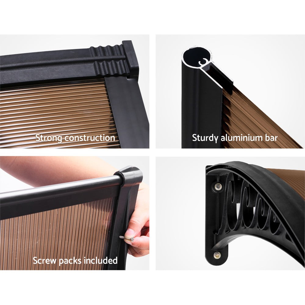 Window Door Awning | 1mx1m | Brown