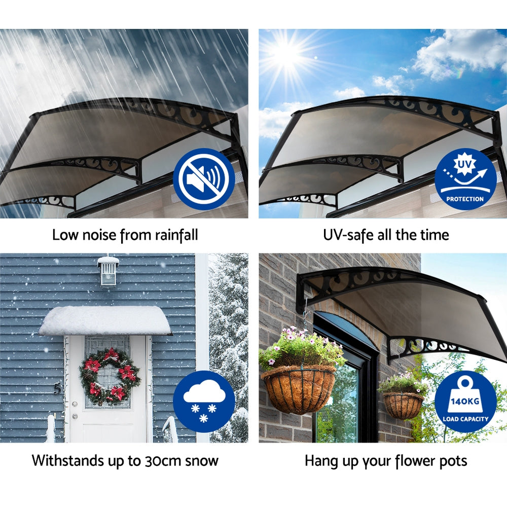 Window Door Awning | 1mx1.2m | Brown