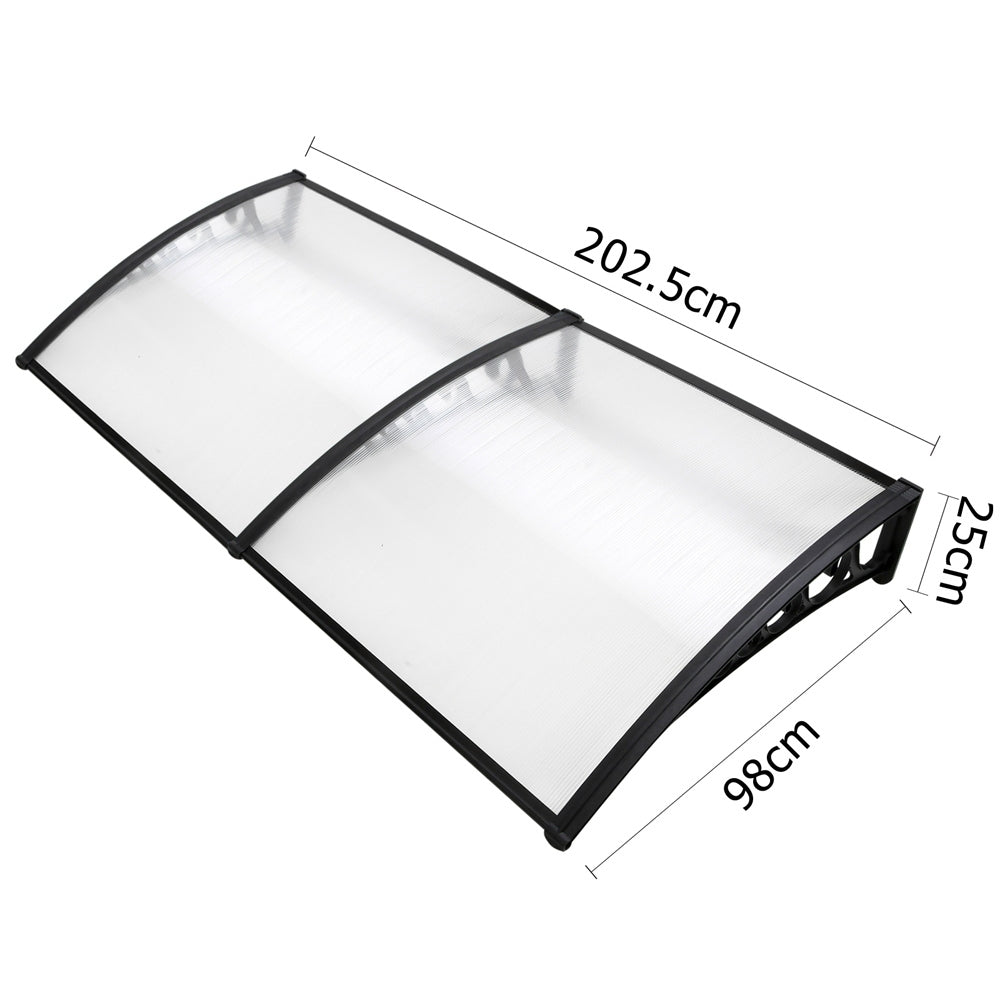 Window Awning | Door Canopy | 1mx2m | Transparent