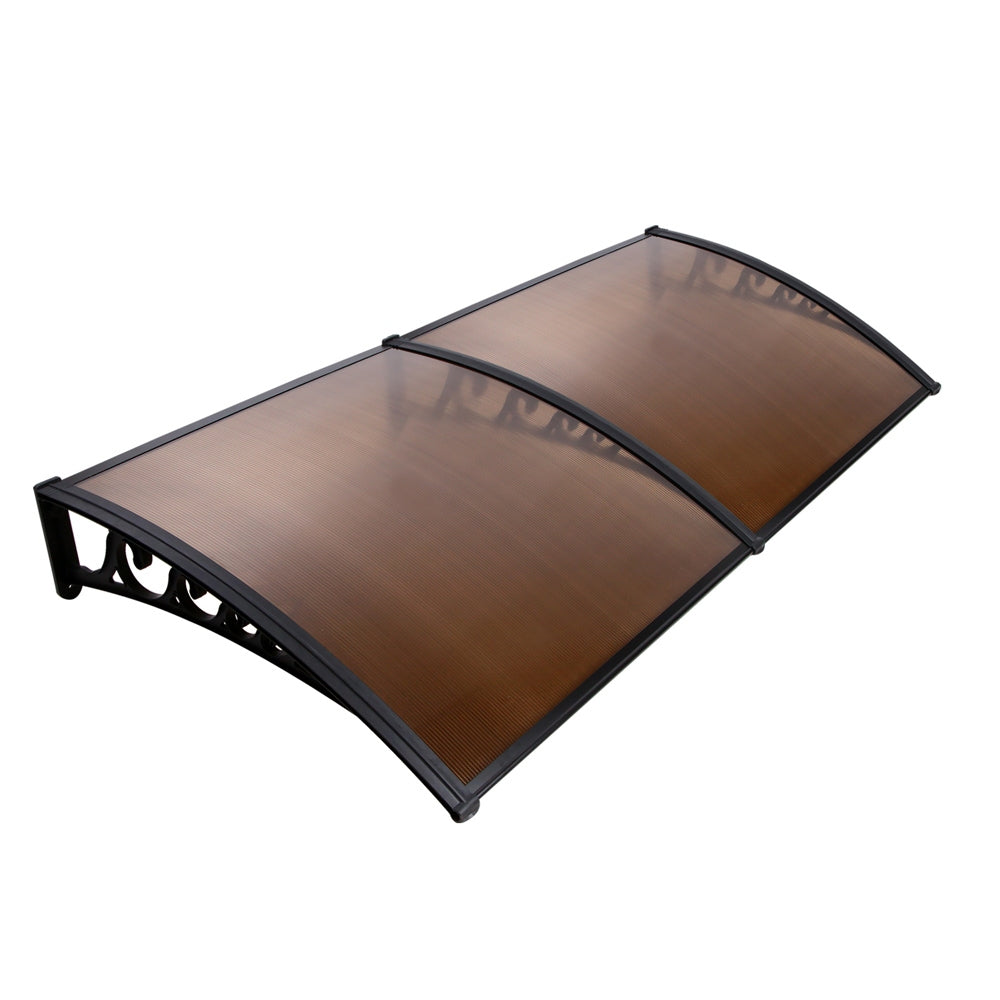Window Awning | Door Canopy | 1m x 2m | Brown