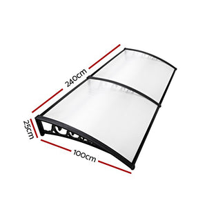 Window Door Awning | 1mx2.4m | Transparent