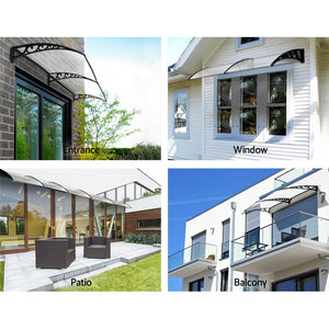 Window Door Awning | 1mx2.4m | Transparent