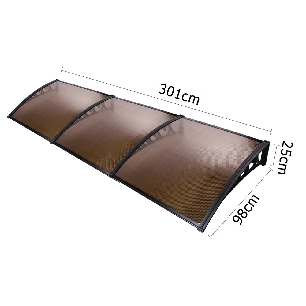 Window Door Awning | 1mx3m | Brown